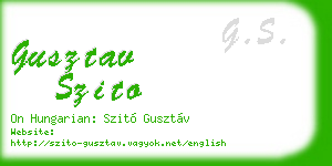 gusztav szito business card
