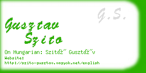 gusztav szito business card